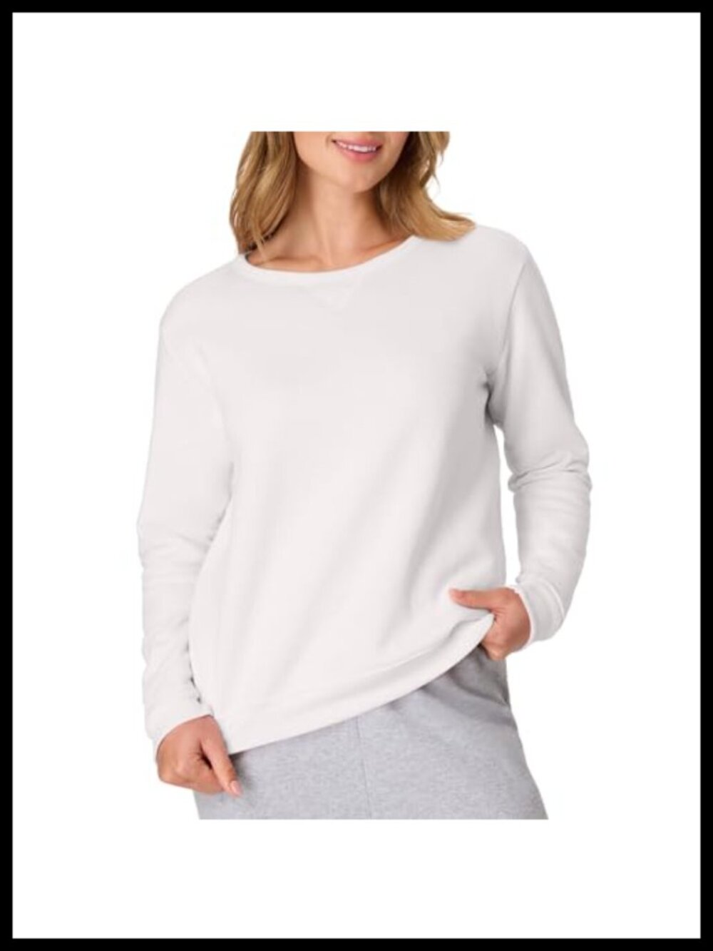 Hanes EcoSmart Fleece Midweight Sweatshirt Pullover Women Long Sleeve